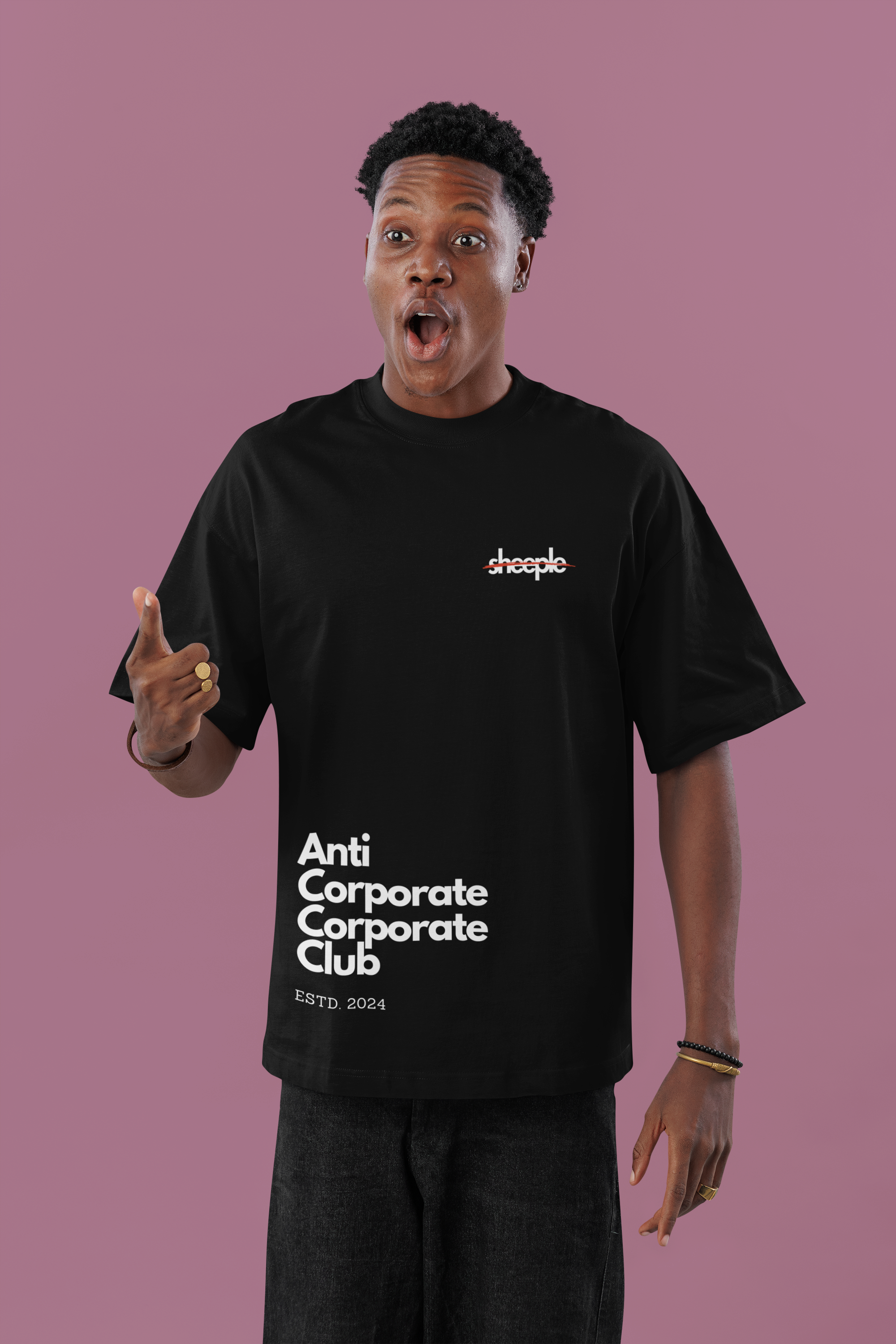 ANTI-CORPORATE CORPORATE CLUB OVERSIZED T-SHIRT