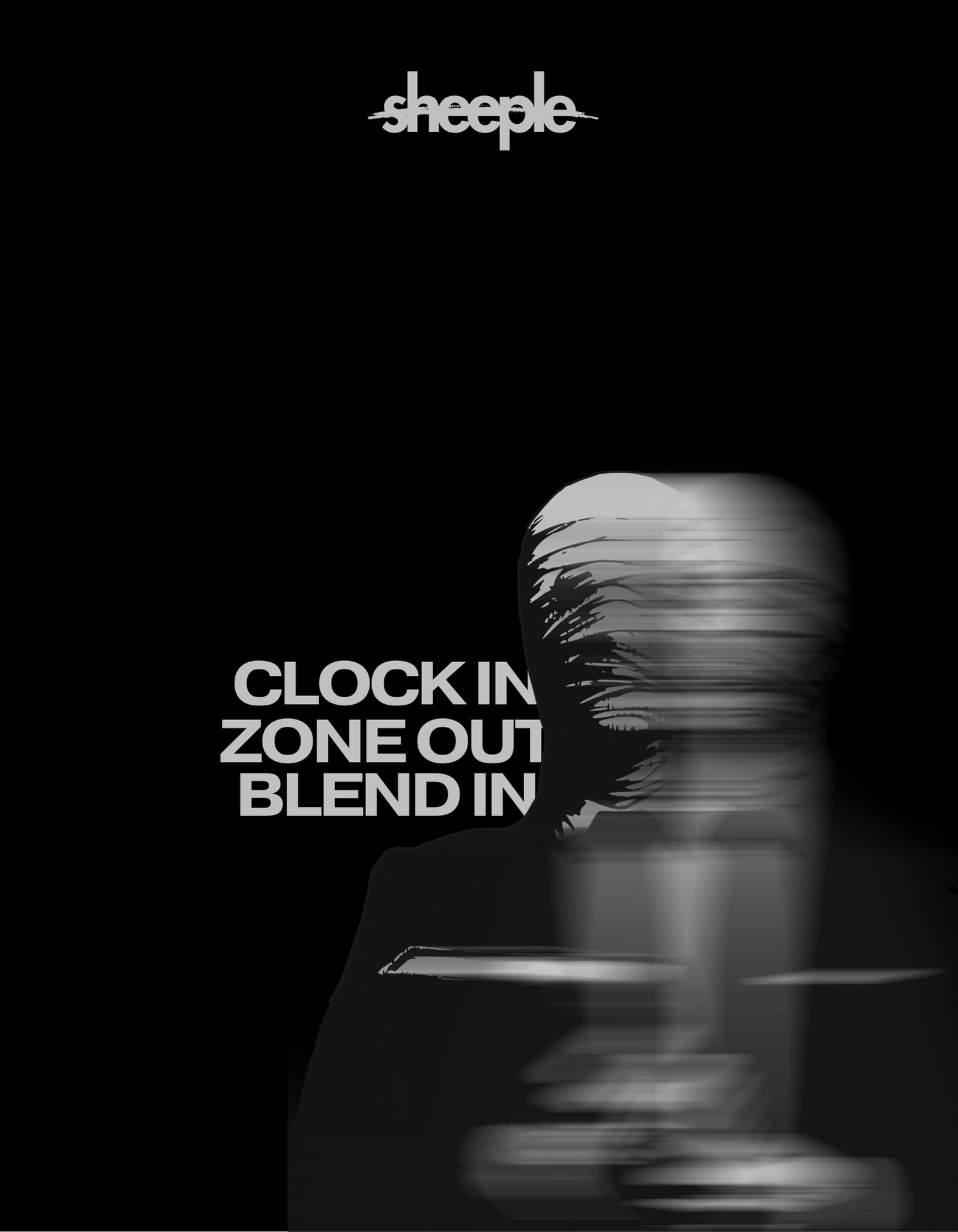 CLOCK IN ZONE OUT BLEND IN OVERSIZED T-SHIRT